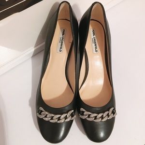 NWOT Karl Lagerfield Black Heels